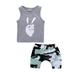 Vest Shirt T Baby Kids Boys Outfits Camouflage Toddler Shorts Tops Set Boys Outfits&Set For 3-4 Years