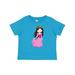 Inktastic Cute Princess Black Hair Princess In Pink Dress Girls Baby T-Shirt