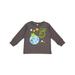 Inktastic Cute Fifth Birthday Alien in Space Boys or Girls Long Sleeve Toddler T-Shirt