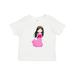 Inktastic Cute Princess Black Hair Princess In Pink Dress Girls Baby T-Shirt