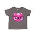 Inktastic Hipster Cat Cat With Glasses Pink Cat Boys or Girls Toddler T-Shirt