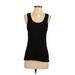 Silence and Noise Sleeveless Top Black Solid Scoop Neck Tops - Women's Size Small