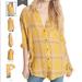 Free People Tops | Free People Nordic Day Plaid Shirt | Color: Gold | Size: M