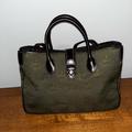 Dooney & Bourke Bags | Dooney & Bourke Signature Green Canvas Large Double Handle Tote Shoulder Handbag | Color: Brown/Green | Size: 16.5” L X 10”H X 6.5” D