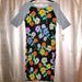 Lularoe Dresses | Lularoe Bnwt M Julia Pencil Dress - Black Rose | Color: Black/Pink | Size: M