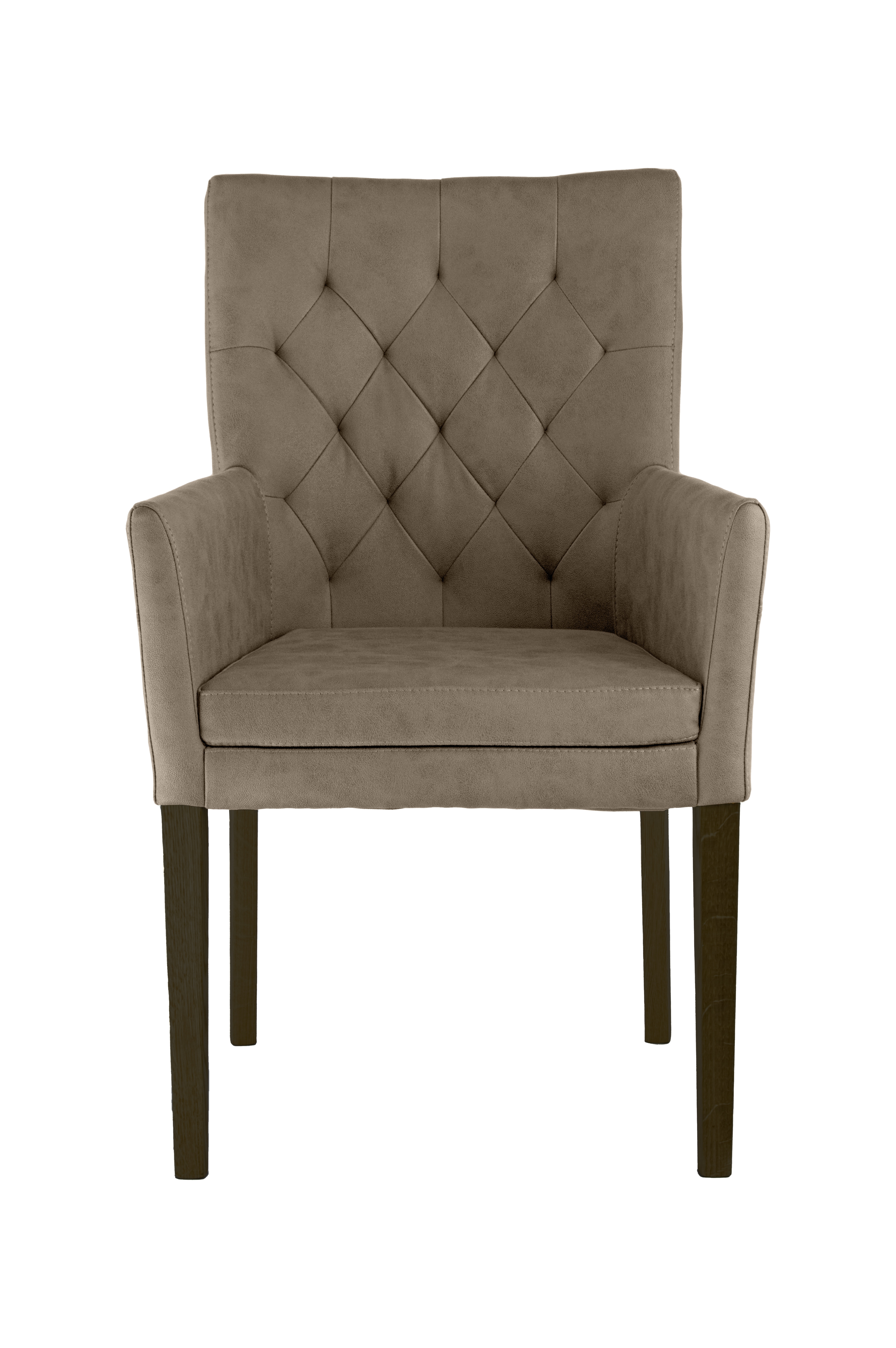 Armlehnstuhl HOME AFFAIRE "Colorado", braun (schlam, wenge), B:60cm H:94,5cm T:60cm, Polyester, Stühle, Armlehnstuhl, Gestell aus Massivholz