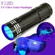 Lampe de Poche UV à 9 LED Torche Ultraviolette Lumière Fluorescente Multifonctionnelle Légère