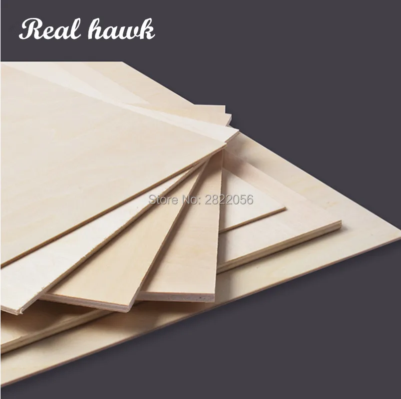 Planche de contreplaqué de bouleau pour modèle d'aviation, panneaux de couches, matériaux de bricolage en bois, super qualité, A4, taille 297x210mm x 1/1mm, mm, 2mm, 3mm