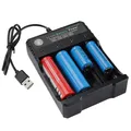 Chargeur de batterie électronique portable charge indépendante 4 emplacements 18650 Eddie ion