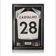 Fabio Carvalho Hand Signed Liverpool 2022-23 Away Shirt in Deluxe Classic Frame