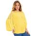 Plus Size Women's Crochet-Trim Blouse by June+Vie in Lemon Mist (Size 28 W)