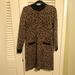 J. Crew Dresses | Never Worn J.Crew Sweater Dress | Color: Black/Tan | Size: M