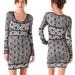 Free People Dresses | Free People Bodycon Dress Botanical Forest Floral Crochet Lace Black X-Small | Color: Black/Gray | Size: Xs