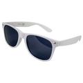 AlterImage Jive Sports Retro Sunglasses for Men or Women White Frame w/Silver Metal Accent & Smoke Lenses