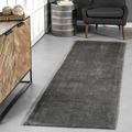 nuLOOM Loni Solid Machine Washable Shag Runner Rug 2 6 x 8 Gray