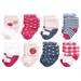 Hudson Baby Infant Girls Cotton Rich Newborn and Terry Socks Pink Strawberry 6-12 Months