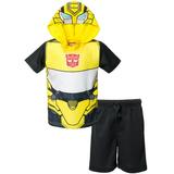 Transformers Bumblebee Toddler Boys Athletic Pullover T-Shirt Mesh Shorts Outfit Set Toddler to Big Kid