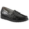Mokassin WALDLÄUFER "HEGLI", Damen, Gr. 5,5 (38,5), schwarz, Lackleder, glänzend, klassisch, Schuhe, Slipper, Bequemschuh aus Lackleder, in komfortabler Schuhweite H