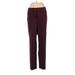 Liz Claiborne Casual Pants - Mid/Reg Rise: Burgundy Bottoms - Women's Size 4