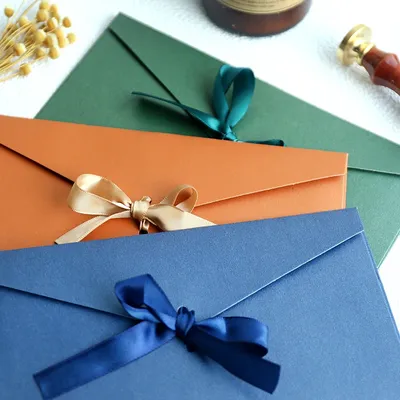 Enveloppes en papier ruban de haute qualité enveloppes en papier perlé enveloppes d'invitation