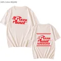 T-shirt imprimé pizza planet serving your local star cluster pour homme 100% coton col rond coupe