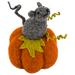 A&B Home Wool Felt Mouse on Pumpkin