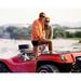 Thomas Crown Affair Steve McQueen Faye Dunaway stand in dune buggy 4x6 photo poster