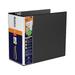 Staples QuickFit 5 3 Ring View Binder with D-Rings Black (87071)