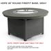 25 (H)x 48 (W) Round Poly Fire Pit-Base and Top Only Gray