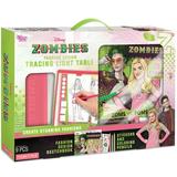 Disney: Zombies Fashion Design Coloring & Tracing Light Table 9 Piece Set- Sketchbook Stickers & Coloring Pencils Lights up for Easy Tracing Tweens & Girls Ages 8+