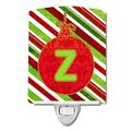 Caroline s Treasures CJ1039-ZCNL Christmas Oranment Holiday Initial Letter Z Ceramic Night Light 6x4x3 multicolor