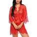 Babibeauty Sexy Lingerie Women Underwear Lace Babydoll Nightdress Sheer Lace Robes with G-string Babydoll Women Sleepwear