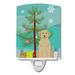 Caroline s Treasures BB4180CNL Merry Christmas Tree Yellow Labrador Ceramic Night Light 6x4x3 multicolor