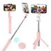 Tripod Stand Selfie Stick Extendable Bluetooth Selfie Stick with Wireless Remote Compatible with iPhone XR/XS/X/8/Plus/7/Plus/SE/6S/6/Plus Galaxy S9/S8/S7/S6 Android More Pink