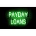 SpellBrite PAYDAY LOANS LED Sign for Business. 25.7 x 15.0 Green PAYDAY LOANS Sign Has Neon Sign Look With Energy Efficient LED Light Source. Visible from 500+ Feet 8 Animation Settings.