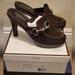 Coach Shoes | Coach Brown Suede Platform High Heel Mules | Color: Brown | Size: 7