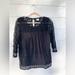 Anthropologie Tops | Anthropologie Black Top With Lace Detailing. Size Small. | Color: Black | Size: S