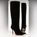 Gucci Shoes | Gucci Black Suede Boot With Bamboo Heel Size 6.5 | Color: Black | Size: 6.5