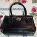 Coach Bags | Black Leather Coach Bag Purse Twist Lock & Snap Expandable | Color: Black | Size: Os