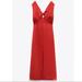 Zara Dresses | Last One! Zara Midi Dress | Color: Red | Size: M