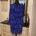 Madewell Dresses | Nwot Madewell Silk Derector Chift Dress Size M Color Blue And Black | Color: Black/Blue | Size: M