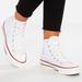 Converse Shoes | Ivory Perforated Eyelet Converse All Stars High Top Classic Sneakers 8 | Color: Cream/White | Size: 8