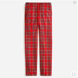 J. Crew Pants & Jumpsuits | J.Crew: Full-Length Kate Straight-Leg Pant In Good Tidings Plaid Wool *Nwt* | Color: Red | Size: 18