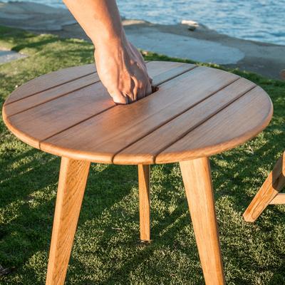 Surf 18 inch Dia Round Teak Side Table