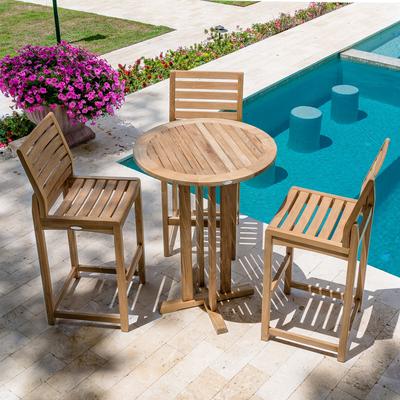Somerset 4pc Teak High Top Table and Chairs