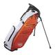 Wilson Staff Golftasche, EXO Lite Stand Bag, Trage-/Trolleytasche, 4 Fächer für diverse Eisen, Orange/Weiß