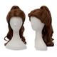 LYZT Adult Women's Princess Ponytail Wig Cosplay Brown Hair Book Ponytail Belle Costume