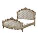 iHome Studio Melina Ornamental Baroque Standard Bed Metal in White | 69 H x 70 W x 91 D in | Wayfair ACBED-21351