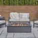 Mila 48" Rectangle Steel Propane Outdoor Fire Pit Table by Real Flame Steel in Gray | 13.5 H x 48 W x 15 D in | Wayfair 1520LP-WSLT