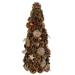 Northlight Seasonal 17" Pinecone & Berry Christmas Cone Tree Tabletop Decoration Wood in Brown | 17.5 H x 7 W x 7 D in | Wayfair NORTHLIGHT SH94274